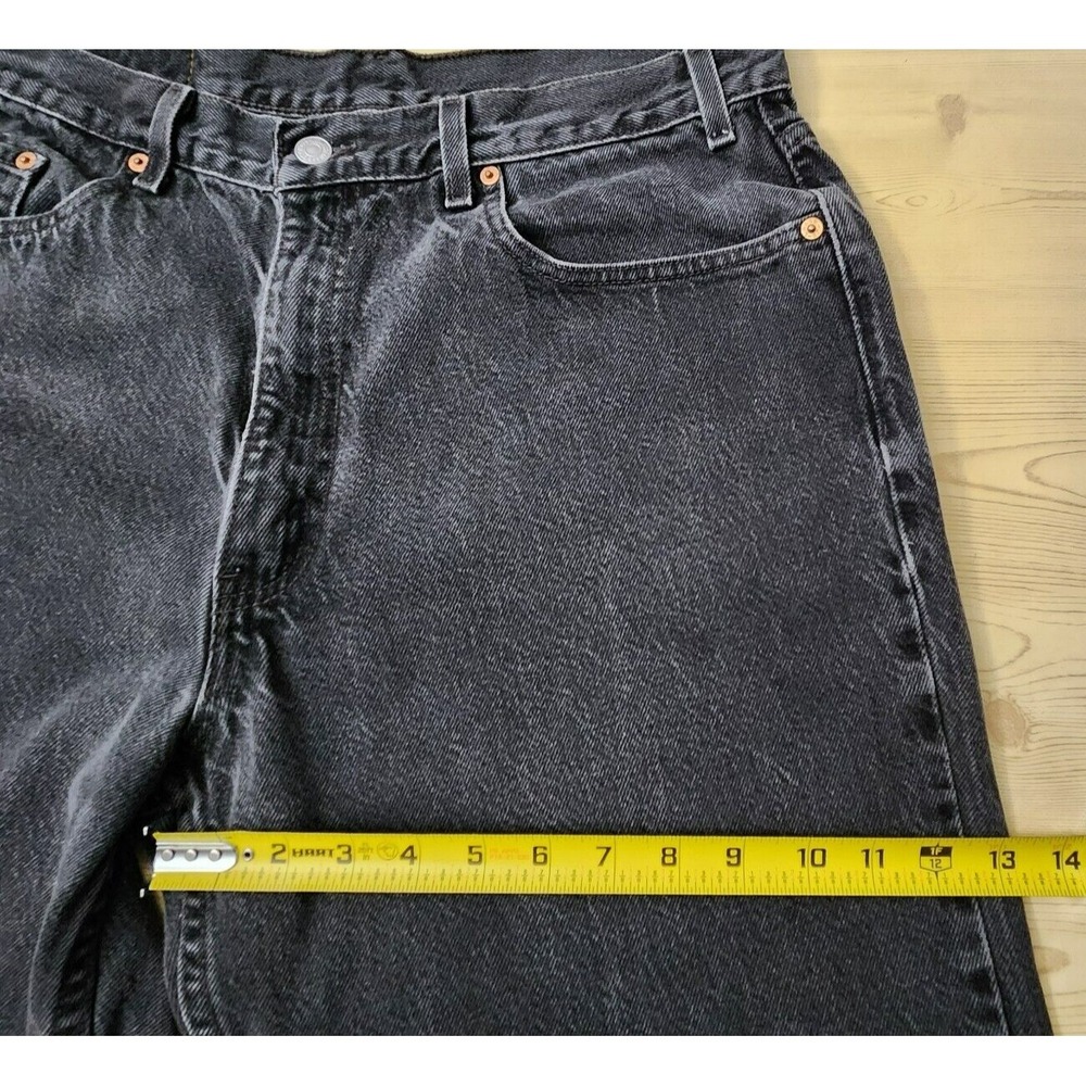 VTG Levi's 550 Relaxed Fit Jeans Men's 38x32* (36x31) Black Baggy Denim Y2K - Picture 11 of 16